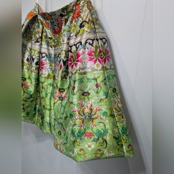 Sherri Hill Bubble Skirt 50854 Green Pink size 2 Prom Homecoming‎ Floral Easter - Picture 11 of 15